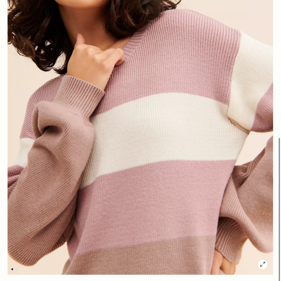 Anthropologie Love + Harmony Colorblock Knit Pullover. Size: M. Multi. - Picture 1 of 9